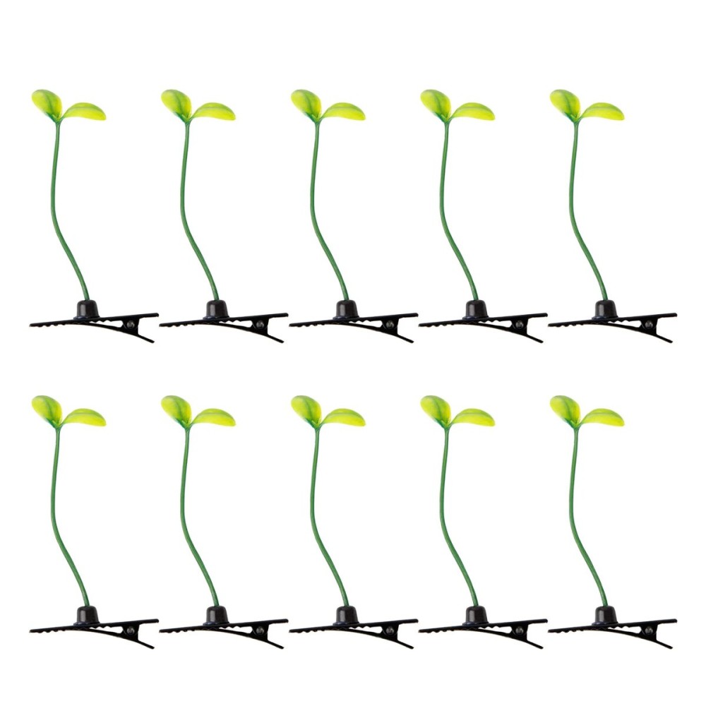 Framendino, 10 Pack Funny Bean Sprout Hair Clips Plant Grass Barrette for Women Girls
