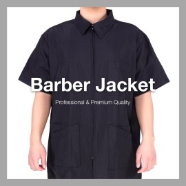 STUDIO LIMITED Barber Jacket & Salon Apron - Lightweight, Breathable & Water-Resistant Smock for Hair Stylists | Stylish & Functional with Zipper Closure (L)