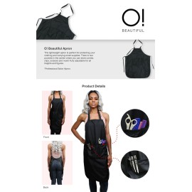 STUDIO LIMITED Barber Jacket & Salon Apron - Lightweight, Breathable & Water-Resistant Smock for Hair Stylists | Stylish & Functional with Zipper Closure (L)