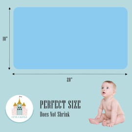 Cute Castle 12 Pack Muslin Burp Cloths for Baby - Ultra-Soft 100% Cotton Baby Washcloths - Large 20\'\' by 10\'\' Super Absorbent Milk Spit Up Rags - Burpy Cloths for Unisex, Boy, Girl - Aquamarine