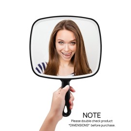 OMIRO Handheld Mirror, Extra Large Hand Mirror with Handle, Square, Black, 12.4 L x 9.1 W OMIRO Handheld Mirror, Extra Large Hand Mirror with Handle, Square, Black, 12.4 L x 9.1 W
