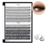 Bodermincer Lash Extension 240pcs C Curl 10D/20D Cluster 8/9/10/11/12mm,10/11/12/13/14mm,12/13/14/15/16mm Mixed Individual Cluster Lashes (10D+20D 16/17/18/19/20mm and Under Eyelashes)