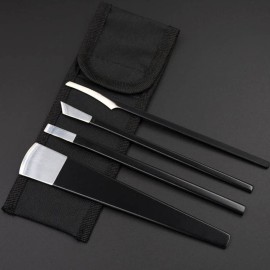 Pedicure Knife Tools Kits, Professional Stainless Steel Dead Skin Foot Callus Remover,4 pcs Ingrown Toenail Knife Tools Foot Scraper Knife to Remove Dead Skin with Portable Storage Bag