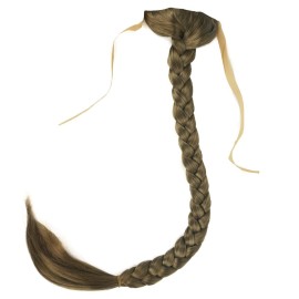 Aimole 24 Long Fishtail Braid Ponytail Wrap Around Extension Synthetic Binding Band Hairpiece 14 Light Golden Brown