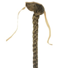 Aimole 24 Long Fishtail Braid Ponytail Wrap Around Extension Synthetic Binding Band Hairpiece 14 Light Golden Brown