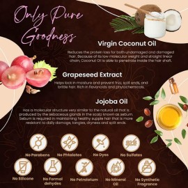 Janelle Beauty Brilliant Shine Virgin Coconut Hair Serum - Natural, Heat-Activated Straightening Emollient with Grapeseed, Coconut, & Jojoba Oil for Smooth, Straight Hair without Chemicals - 1 fl oz