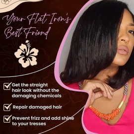 Janelle Beauty Brilliant Shine Virgin Coconut Hair Serum - Natural, Heat-Activated Straightening Emollient with Grapeseed, Coconut, & Jojoba Oil for Smooth, Straight Hair without Chemicals - 1 fl oz