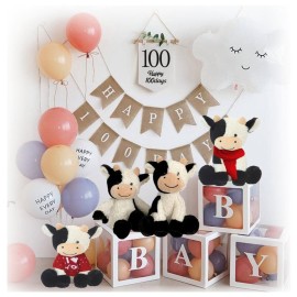 zxmbeddings 9 Cow Stuffed Animal,Cute Soft Stuffed Cow Plush Toy Gifts for Girls,Boys,Kids