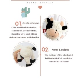 zxmbeddings 9 Cow Stuffed Animal,Cute Soft Stuffed Cow Plush Toy Gifts for Girls,Boys,Kids