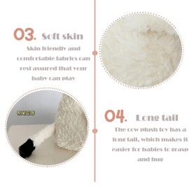 zxmbeddings 9 Cow Stuffed Animal,Cute Soft Stuffed Cow Plush Toy Gifts for Girls,Boys,Kids