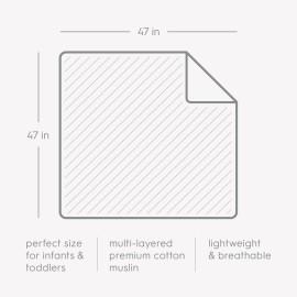 Little Unicorn Original Premium Cotton Quilt | Multi-Layered & Extra-Soft Muslin Fabric |for Babies & Toddlers (Fern)