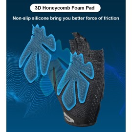 Workout Gloves for Women & Men, Weight Lifting Gloves for Gym and Fitness (L, Black)