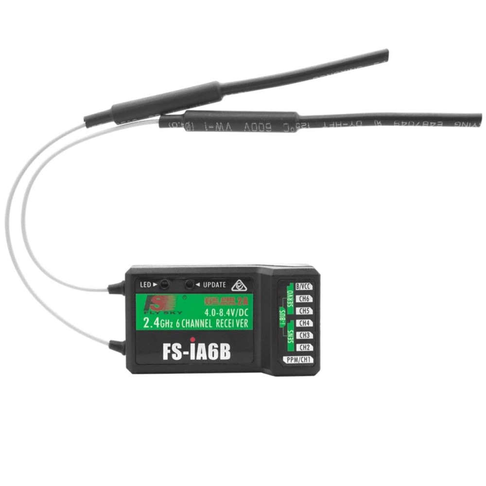 Flysky FS-iA6B Receiver 6-Channel 2.4G PPM Output with iBus Port Compatible Flysky FS-i4 FS-i6 FS-i6X FS-i10 Transmitter