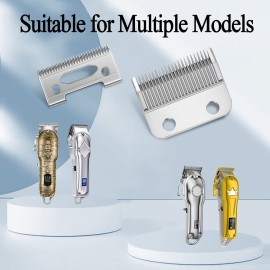 Roziapro Replacement Hair Clippers Blades Professional Trimmer Replacement Blade Stainless Detachable Clipper Replacement Blade Adjustable T-Blade Outliner Replacement Blades Hair Trimmer