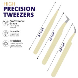 SIVOTE Lash Tweezers for Eyelash Extensions for Volume, Isolation & Classic Lashes, 3 Pack, Vanilla SIVOTE Lash Tweezers for Eyelash Extensions for Volume, Isolation & Classic Lashes, 3 Pack, Vanilla