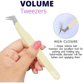 SIVOTE Lash Tweezers for Eyelash Extensions for Volume, Isolation & Classic Lashes, 3 Pack, Vanilla SIVOTE Lash Tweezers for Eyelash Extensions for Volume, Isolation & Classic Lashes, 3 Pack, Vanilla