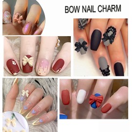 9 Colors 3D Bow Art Decorations, 100PCS Colorful Bowknot Accessories, Charms for Acrylic Resin Flatback Nail Design