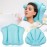Jetec 2 Pcs White Inflatable Bath Pillow with Suction Cup Bathtub Spa Pillow Neck Support Supplies Shell-Shaped Soft Inflatable Cushion Large Small Size Fits All Tub Pool Bath and Bathroom (Blue)