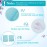 Jetec 2 Pcs White Inflatable Bath Pillow with Suction Cup Bathtub Spa Pillow Neck Support Supplies Shell-Shaped Soft Inflatable Cushion Large Small Size Fits All Tub Pool Bath and Bathroom (Blue)