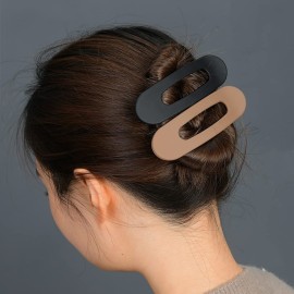 6 PCS Womens French Barrette Duckbill Alligator Hair Claw Clips, Side Slide Firm Grip,Beauty Accessory Styling Pin Clamps, Large Classic Multicolor