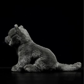 ZHONGXIN MADE British Short Cat Stuffed Animal - 11 inch Plush Toy Grey Cat, Soft Toy Cat for Kids (British Shorthair Cat 2)