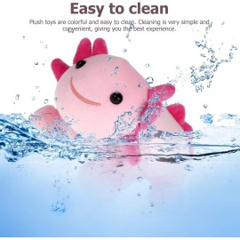 DYBFONO Axolotl Plush Toy, 10.8 Soft Cute Axolotl Stuffed Cotton Plush Pillow Kawaii Salamander Animal for Boys Girls Kids Gift (Pink)