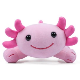 DYBFONO Axolotl Plush Toy, 10.8 Soft Cute Axolotl Stuffed Cotton Plush Pillow Kawaii Salamander Animal for Boys Girls Kids Gift (Pink)