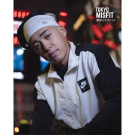 Tokyo Misfit - Japanese Headbands for Men & Women, Sweat Band, Workout, Yoga, Fashion, Running, Sports, Basketball, Bandana (Asanoha-White)