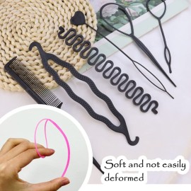 TCOTBE 2 Sets Topsy Tail Hair Accessories - DIY Braiding Tool Kit for Girls and Women, Updos, Ponytails, and French Braids TCOTBE 2 Sets Topsy Tail Hair Accessories - DIY Braiding Tool Kit for Girls and Women, Updos, Ponytails, and French Braids