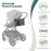 WONDERFOLD Parent Console Stroller Organizer with 2 Insulated Cup Holders, Hook and Loop Closure Handle Attachment, 2 Storage Pockets, and Removable Shoulder Strap for Easy Transport, Beige