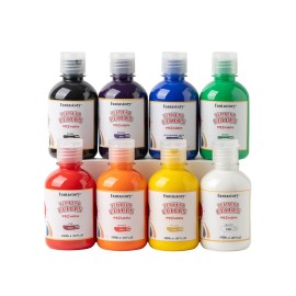 Fantastory Tempera Paint for Kids 8 Colors (8.4 oz Each) Washable, Non-Toxic for Poster and Sponge Painting, Finger and Hand Paint Bottles Gifts