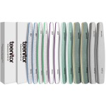 Teenitor 12pcs Nail Files and Buffers, Nail File Nail Buffer Block for Women, Emery Boards for Nails Nail Buffer and Shine Kit, Fingernail Files 100/180 Grit Nail Files for Natural Nails