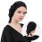 DAISYSILK Mulberry Black Silk Bonnet for Sleeping Silk Hair Bonnet for Curly Long Hair Women Adjustable Elastic at The Back Christmas and Valentine\'s Day Gifts, Black
