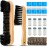 Skyley 19 Pcs Billiards Pool Table Rail Brush Cleaning Kit Pool Table Brush Set with Cue Chalk Cubes Cloth Slip on Cue Tip for Wooden Kit of Billiard Accessories(Wood Color)