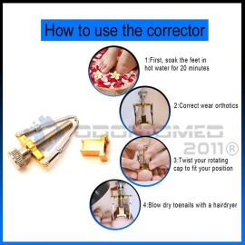 OdontoMed2011 Ingrown Toenail Corrector Stainless Steel Pedicure Tools for Curve Correct Ingrown Toenail Treatment, Tools for Ingrown Toenail Manicure Clipper Pedicure Fixer NL-CTR-01
