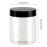 JEUIHAU 46 Pack 8 OZ Plastic Jars with Lids, Clear Empty Slime Storage Containers with Screw On Lids, Plastic Cosmetic Containers for Slime Making, Food, Beauty Products, BPA Free