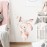 Wland 17.3 in x 25.6 in Cute Cartoon Rabbit Watercolor Bunny Catching Moon Stars Balloon Removable Vinyl Wall Decals Stickers for Children Room Nursery Decoration Baby Boy Girl Bedroom