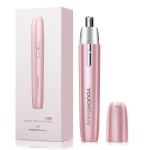 TOUCHBeauty Battery Powered Ear and Nose Hair Trimmer for Women, Portable Battery Powered Trimmer, Mini Painless Design for Sensitive Skin, Easy Clean & Travel Friendly