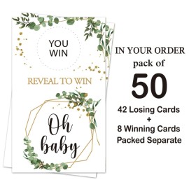 Haizct 50 Pack Blank Gift Certificate Scratch Off Cards for Small Business, Spa Beauty Makeup Hair Salon, Bridal Shower, Baby Shower, Country Wedding, Wedding Shower Ideas (Plants Flowers)