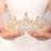 Wekicici Gold Crowns Wedding Crowns Tiaras Queen Princess Crystal Headbands for Women Costumes Hair Accessories for Wedding and Party(Gold)