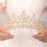 Wekicici Gold Crowns Wedding Crowns Tiaras Queen Princess Crystal Headbands for Women Costumes Hair Accessories for Wedding and Party(Gold)