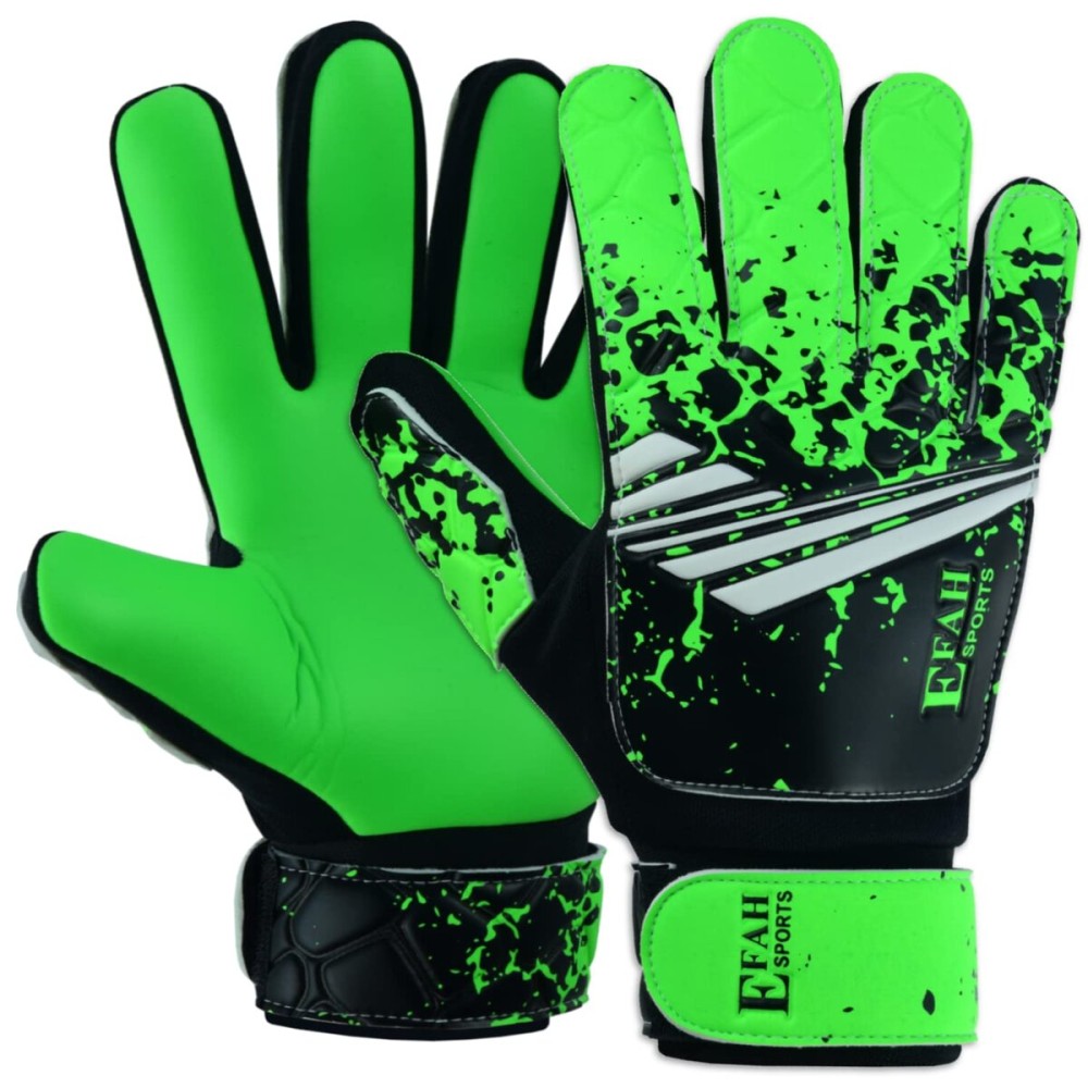 EFAH SPORTS Soccer Goalkeeper Gloves for Kids Boys Children Youth Football Goalie Gloves with Super Grip Protection Palms (Size 8 Suitable for Size M-L Adult, Green) EFAH SPORTS Soccer Goalkeeper Gloves for Kids Boys Children Youth Football Goalie Gloves with Super Grip Protection Palms (Size 8 Suitable for Size M-L Adult, Green)
