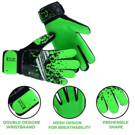 EFAH SPORTS Soccer Goalkeeper Gloves for Kids Boys Children Youth Football Goalie Gloves with Super Grip Protection Palms (Size 8 Suitable for Size M-L Adult, Green) EFAH SPORTS Soccer Goalkeeper Gloves for Kids Boys Children Youth Football Goalie Gloves with Super Grip Protection Palms (Size 8 Suitable for Size M-L Adult, Green)