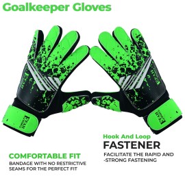 EFAH SPORTS Soccer Goalkeeper Gloves for Kids Boys Children Youth Football Goalie Gloves with Super Grip Protection Palms (Size 8 Suitable for Size M-L Adult, Green) EFAH SPORTS Soccer Goalkeeper Gloves for Kids Boys Children Youth Football Goalie Gloves with Super Grip Protection Palms (Size 8 Suitable for Size M-L Adult, Green)