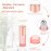 Remzndy 12 Pack Pink Glass Essential Oil Roller Bottles, 5ml, Leak-Proof, Reusable, Travel-Sized, DIY Roll On Bottles with Stainless Steel Roller Balls, Opener & Dropper Included