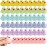 Haooryx Macaron Miniature Rubber Duckies - 60Pcs Colorful Mini Pastel Float Ducky Pool Toy Novelty Squeeze Smile Ducks Kids\' Birthday Multi-Item Party Favor Packs School Rewards Game Prizes Bath Toys