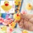 Haooryx Macaron Miniature Rubber Duckies - 60Pcs Colorful Mini Pastel Float Ducky Pool Toy Novelty Squeeze Smile Ducks Kids\' Birthday Multi-Item Party Favor Packs School Rewards Game Prizes Bath Toys