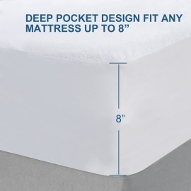 Moonsea Crib Mattress Protector Waterproof,Mattress Cover Protector, Smooth Top Mattress Protector for Kids, Breathable Skin Friendly and Noiseless Fitted Sheet,Viscose Terry Top,1 Pack