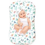 Hooyax Baby Lounger Cover for Boys and Girls, Newborn Lounger Slipcover Removable Infant Floor Seat Baby Nest Cover, Baby Padded Lounger Cover, Butterfly