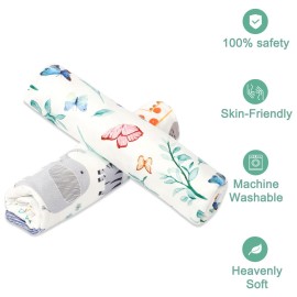 Hooyax Baby Lounger Cover for Boys and Girls, Newborn Lounger Slipcover Removable Infant Floor Seat Baby Nest Cover, Baby Padded Lounger Cover, Butterfly